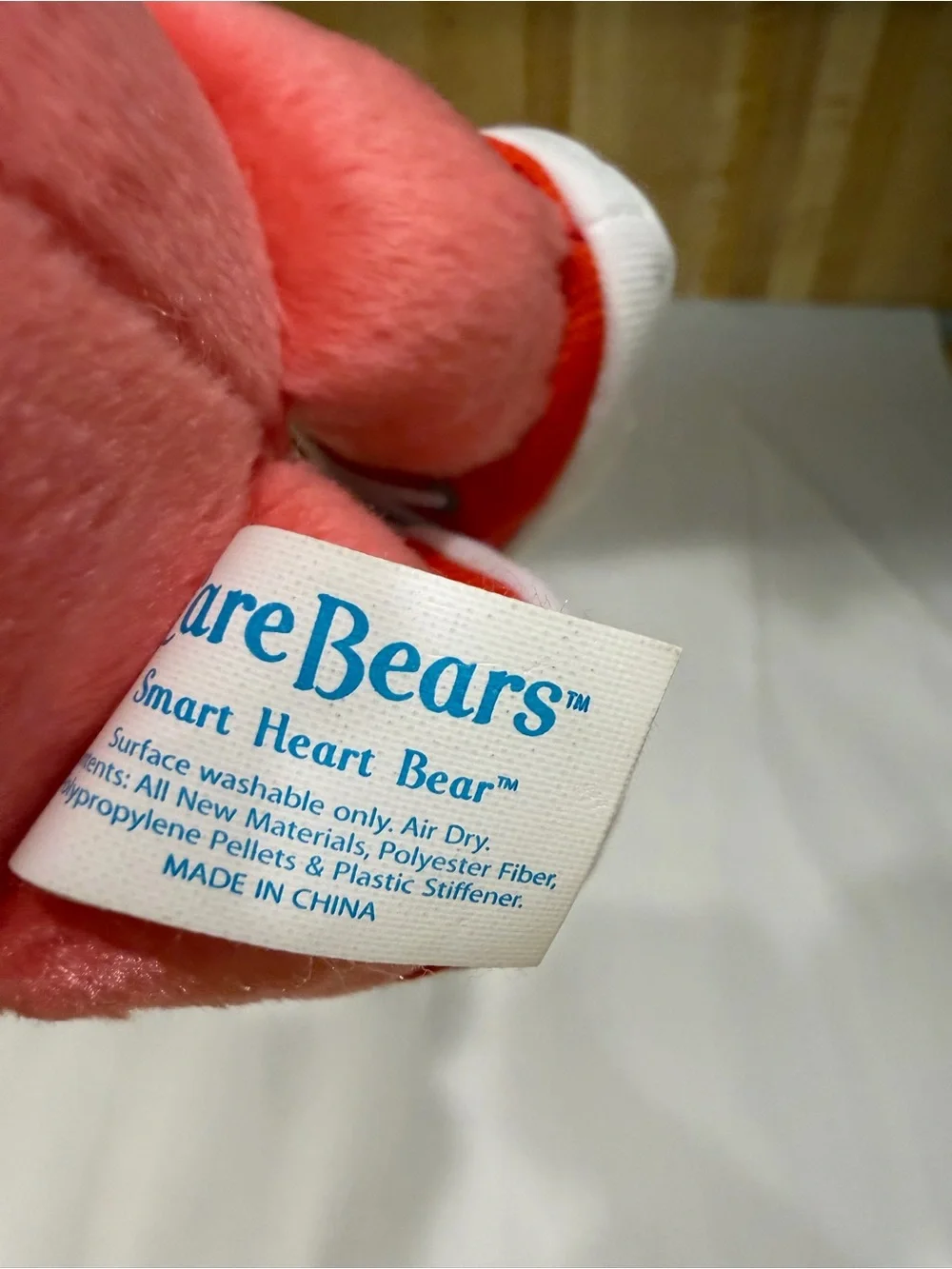 Vintage 2005 Care Bear apple plush toy hat and shoes